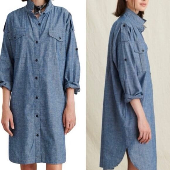 Alex Mill Military Chambray Denim Dress - Picture 1 of 8